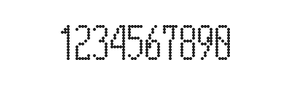 5×12数字点阵字体 ddN512AA1175
