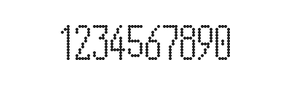 5×12数字点阵字体 ddN512AA1179
