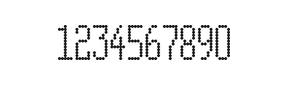 5×12数字点阵字体 ddN512AA1182