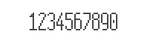 5×12数字点阵字体 ddN512AA1183