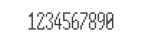 5×12数字点阵字体 ddN512AA1189