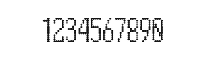5×12数字点阵字体 ddN512AA1190