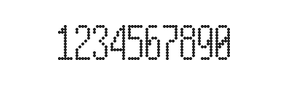 5×12数字点阵字体 ddN512AA1194