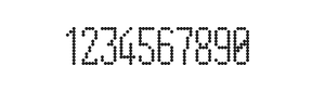 5×12数字点阵字体 ddN512AA1197