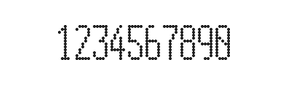 5×12数字点阵字体 ddN512AA1201