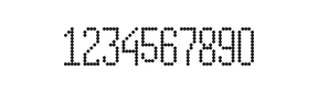 5×12数字点阵字体 ddN512AA1202