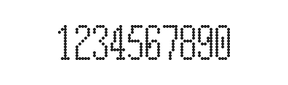 5×12数字点阵字体 ddN512AA1208