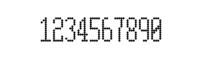 5×12数字点阵字体 ddN512AA1211
