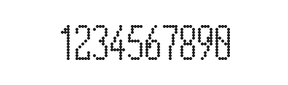 5×12数字点阵字体 ddN512AA1213