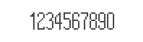 5×12数字点阵字体 ddN512AA1214