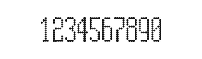 5×12数字点阵字体 ddN512AA1216