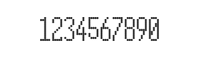 5×12数字点阵字体 ddN512AA1218