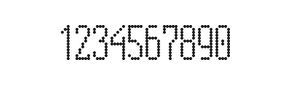 5×12数字点阵字体 ddN512AA1221