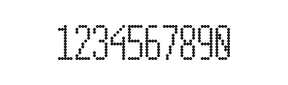 5×12数字点阵字体 ddN512AA1222