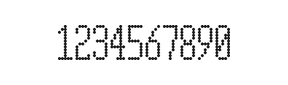 5×12数字点阵字体 ddN512AA1227