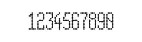 5×12数字点阵字体 ddN512AA1228