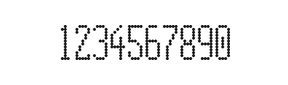 5×12数字点阵字体 ddN512AA1229