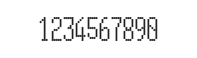 5×12数字点阵字体 ddN512AA1232
