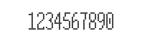 5×12数字点阵字体 ddN512AA1237