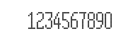 5×12数字点阵字体 ddN512AA1239