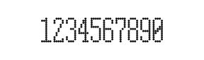 5×12数字点阵字体 ddN512AA1240