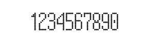 5×12数字点阵字体 ddN512AA1242