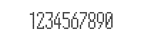 5×12数字点阵字体 ddN512AA1252