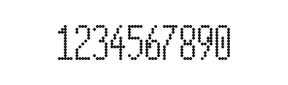 5×12数字点阵字体 ddN512AA1253