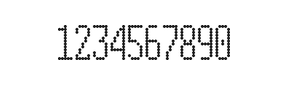 5×12数字点阵字体 ddN512AA1254