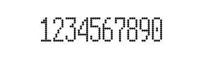 5×12数字点阵字体 ddN512AA1259