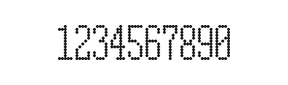 5×12数字点阵字体 ddN512AA1261