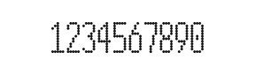 5×12数字点阵字体 ddN512AA1265
