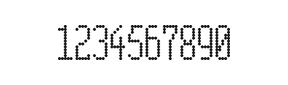 5×12数字点阵字体 ddN512AA1266