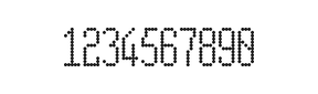 5×12数字点阵字体 ddN512AA1274