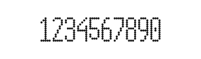 5×12数字点阵字体 ddN512AA1275