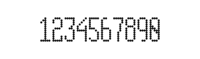 5×12数字点阵字体 ddN512AA1276