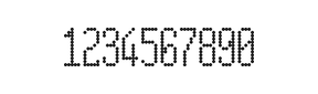 5×12数字点阵字体 ddN512AA1277