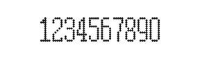 5×12数字点阵字体 ddN512AA1278