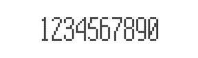 5×12数字点阵字体 ddN512AA1279