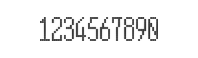 5×12数字点阵字体 ddN512AA1285