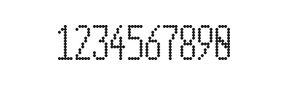 5×12数字点阵字体 ddN512AA1287