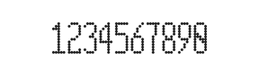 5×12数字点阵字体 ddN512AA1288