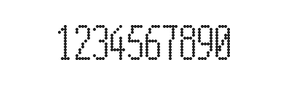 5×12数字点阵字体 ddN512AA1294