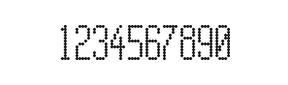 5×12数字点阵字体 ddN512AA1298