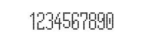 5×12数字点阵字体 ddN512AA1302