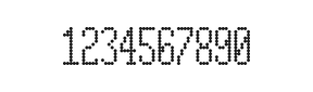 5×12数字点阵字体 ddN512AA1309