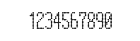5×12数字点阵字体 ddN512AA1315