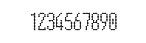 5×12数字点阵字体 ddN512AA1316
