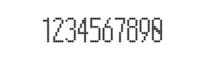 5×12数字点阵字体 ddN512AA1317