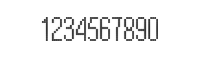 5×12数字点阵字体 ddN512AA1332